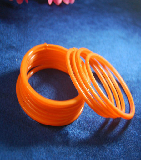 Picture of Orange Glass Bangles 2.8
