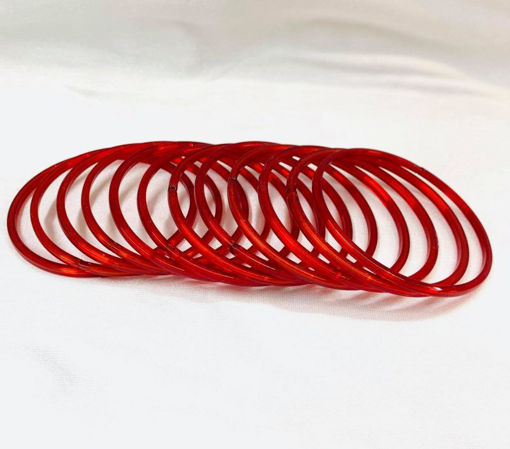 Picture of Red Glass Bangles2.8