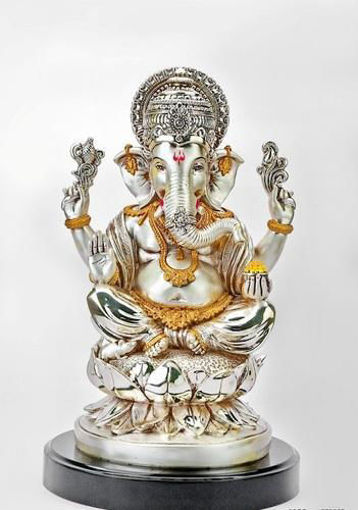 Picture of Patel Silver Ganesh Idol